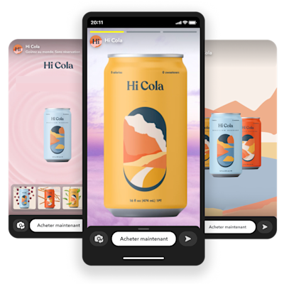 Snapchat ads for Hi Cola
