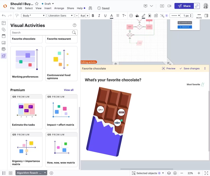 Lucidchart, our pick for the best brainstorming tool for creating flowcharts.
